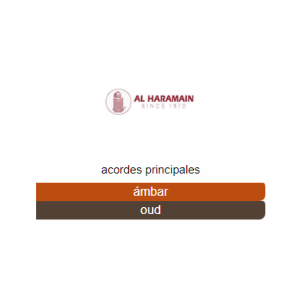 Acordes principales de Amber Musk - 100 ml - Eau de Parfum - Unisex - Al Haramain